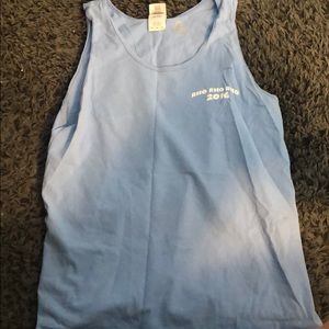 Blue size medium rush tri rho Delaware frat tank